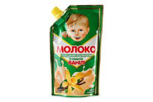 Молоко незбиране згущене з цукром зі смаком ванілі ПММК 8,5% дой-пак 290г